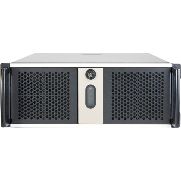 Load image into Gallery viewer, Chenbro rm42300 rack behuizing (zwart zilver | 2x usb-a 3.2 (5 gbit s))