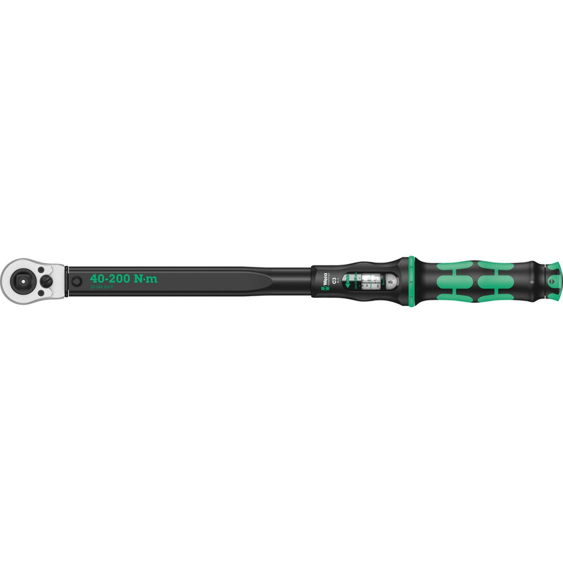 Load image into Gallery viewer, Wera click-torque c 3 push r l instelbare draaimomentsleutel (zwart groen, 40-200 nm)