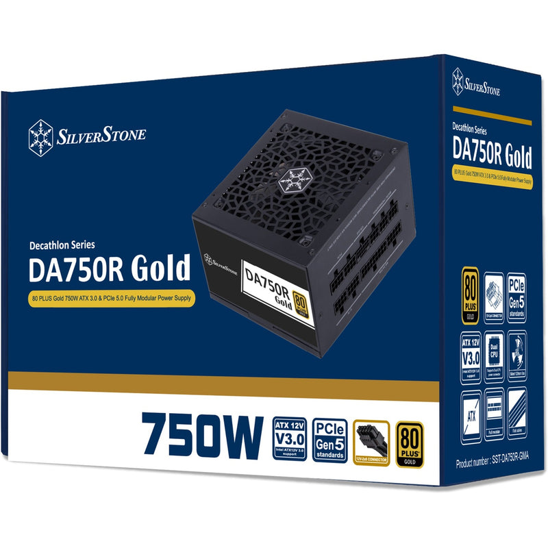 Load image into Gallery viewer, Silverstone da750r gold modulaire 750 watt voeding (zwart, 4x pcie)