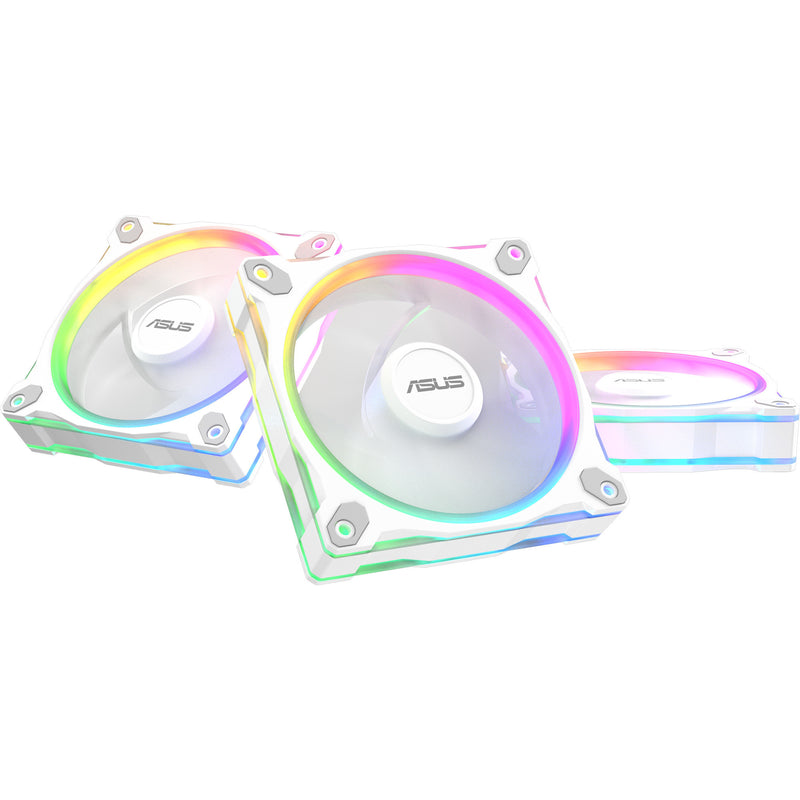 Load image into Gallery viewer, Asus prime mr120 argb reverse fan - triple pack case fans (wit, 3 stuks, 120 x 120 x 28 mm, 3 stuks)
