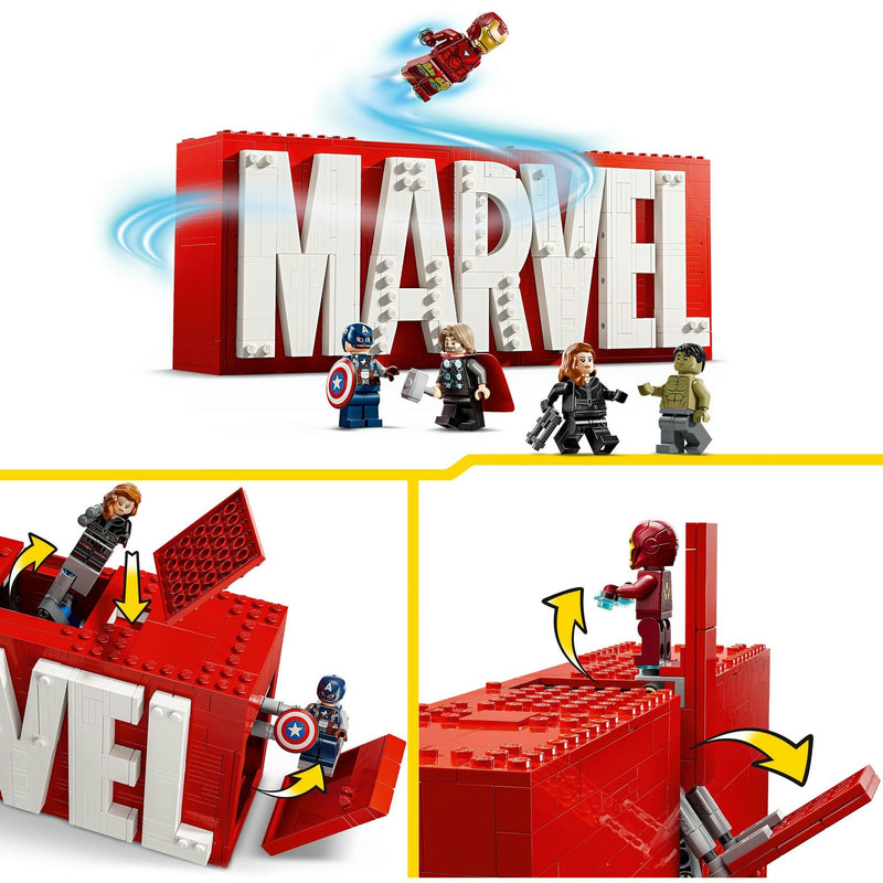 Load image into Gallery viewer, Lego super heroes 76313 marvel logo en minifiguren