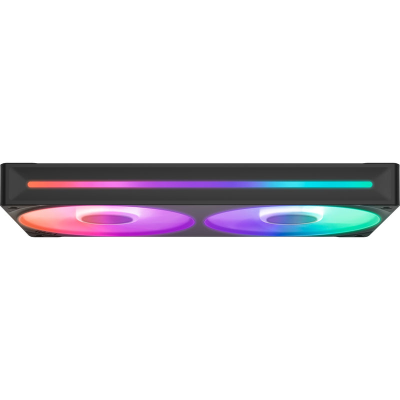 Afbeelding laden in galerijviewer, Nzxt f240 rgb core case fans (zwart, 2 stuks, 240 x 120 x 26 mm)