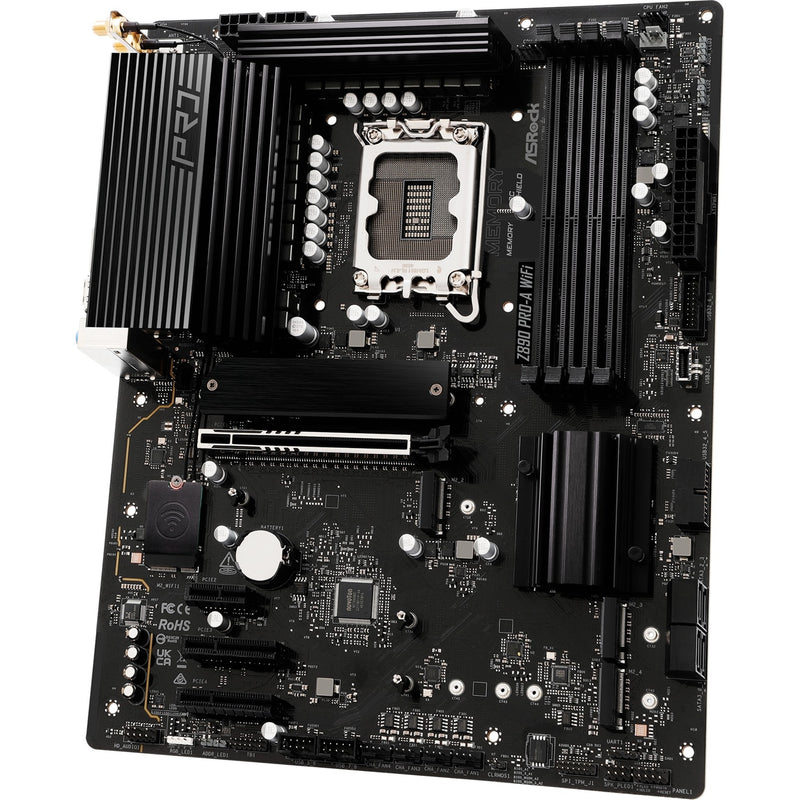 Load image into Gallery viewer, Asrock z890 pro-a wifi socket 1851 moederbord (zwart, raid, 2.5gb-lan, wi-fi 6e, bt, sound, atx)
