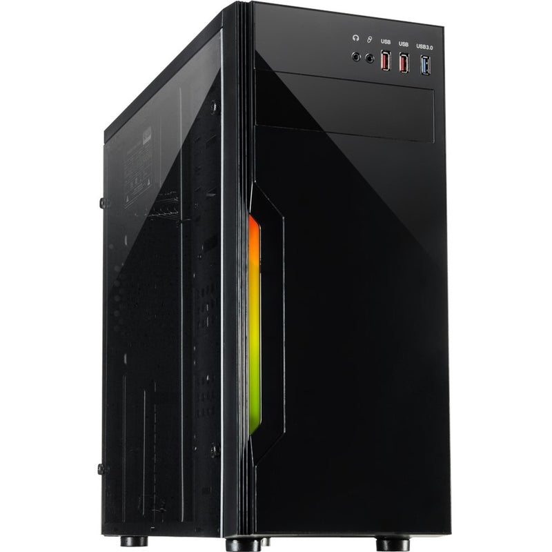Load image into Gallery viewer, Inter-tech b-42 rgb midi tower behuizing (zwart | 3x usb-a | rgb | window)