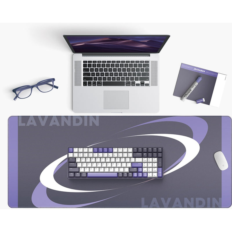 Load image into Gallery viewer, Iqunix f97 lavandin wireless mechanical keyboard, gaming toetsenbord (lavendel, us lay-out, cherry mx brown, rgb leds, 96%, hot-swappable, pbt, 2.4ghz | bluetooth 5.1 | usb-c)