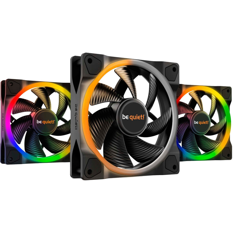 Load image into Gallery viewer, Be quiet! light wings pwm rgb case fans (zwart, 3 stuks, 120 x 120 x 25 mm)