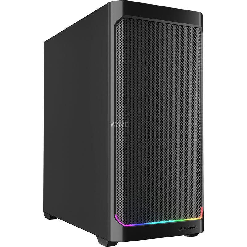 Load image into Gallery viewer, Sharkoon ak4 rgb strip midi tower behuizing (zwart | 2x usb-a | 1x usb-c | rgb)
