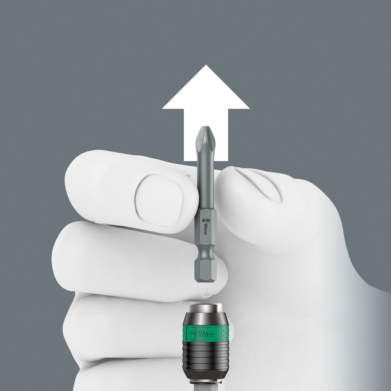 Load image into Gallery viewer, Wera bits-handhouder 813 r met rapidaptor bithouder schroevendraaier (zwart groen, 90mm)