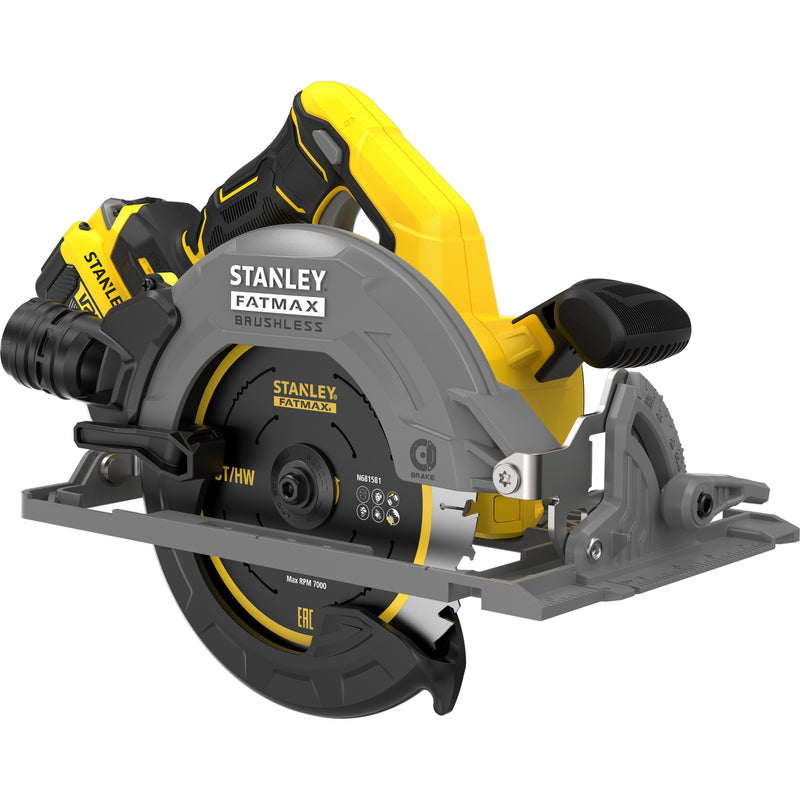 Load image into Gallery viewer, Stanley fatmax v20 18v cirkelzaag 190mm handcirkelzaag (zwart geel, accu en oplader inbegrepen, met koffer)