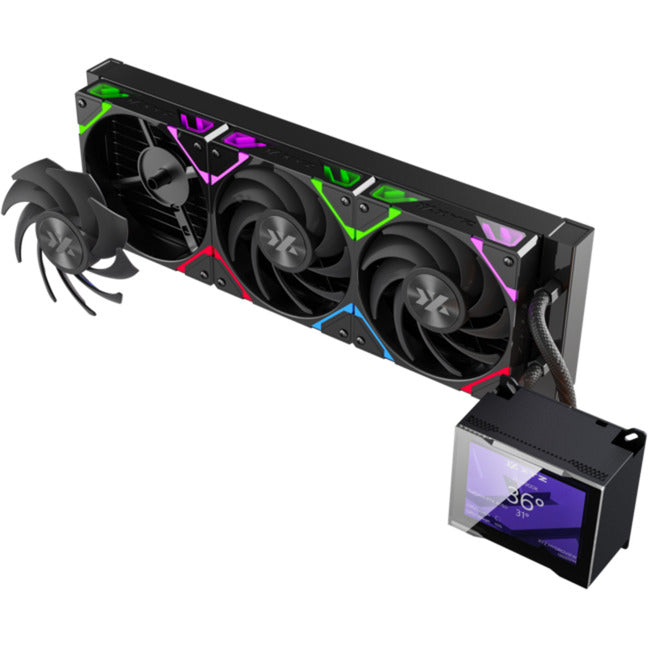 Laden Sie das Bild in Galerie -Viewer, Xyz pc gear hydroview aio 360 waterkoeling (zwart, argb, pwm)