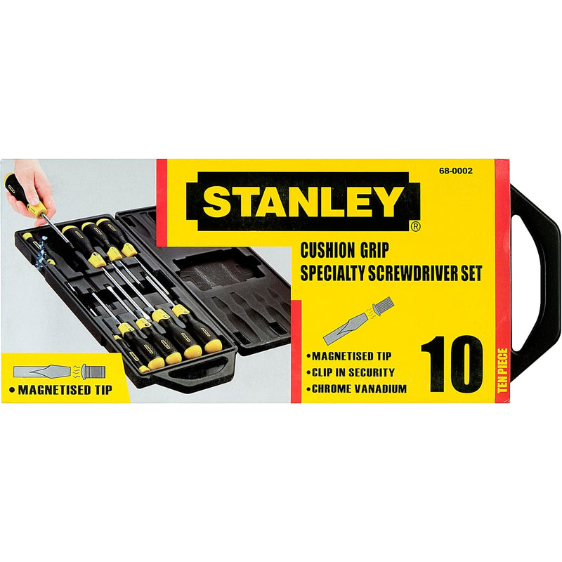 Load image into Gallery viewer, Stanley cushiongrip schroevendraaierset 10-delig (st pz) (10-delig)