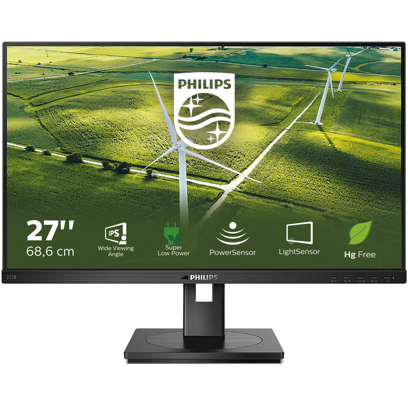 Load image into Gallery viewer, Philips 272b1g 27 monitor (zwart, 75 hz, vga, dvi-d, displayport, hdmi, usb, audio)