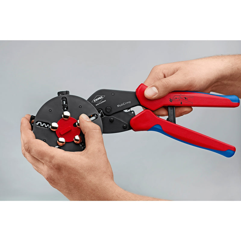 Load image into Gallery viewer, Knipex multicrimp krimptang 973302 (rood blauw)