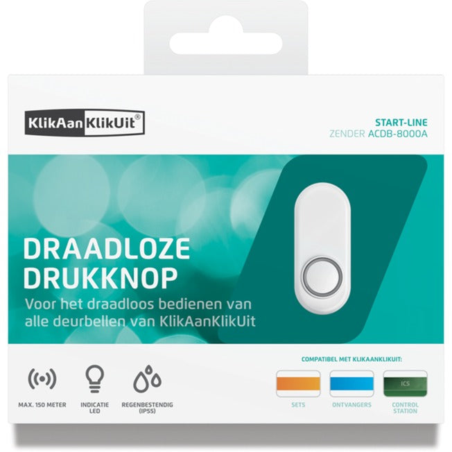 ギャラリービューアに画像をロードする, Klikaanklikuit acdb-8000a draadloze drukknop voor deurbellen (wit)