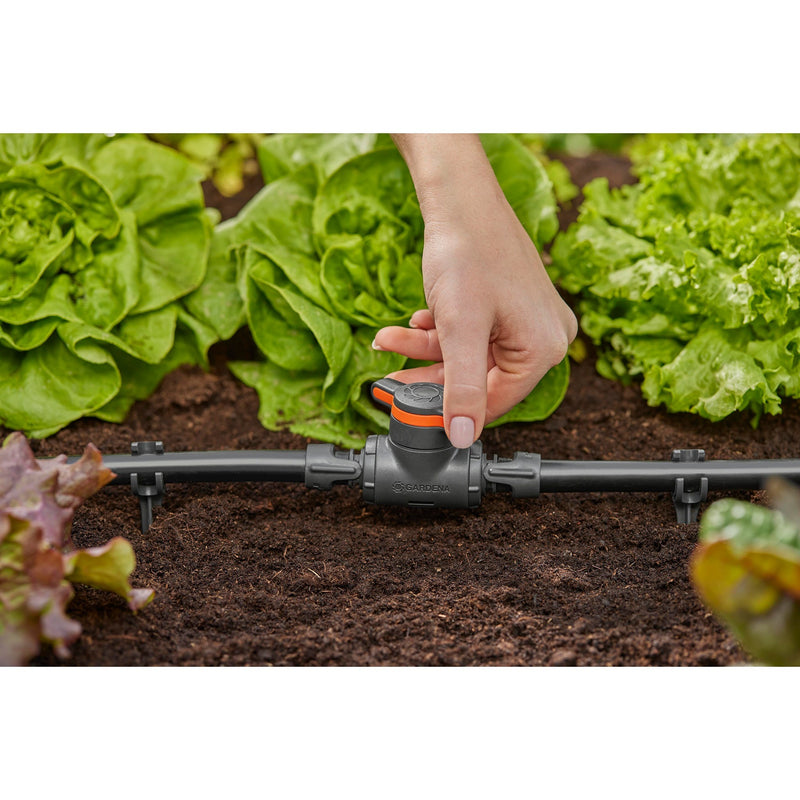 Load image into Gallery viewer, Gardena micro-drip-system afsluit- en reguleerventiel 13 mm (1 2 ) (grijs oranje)