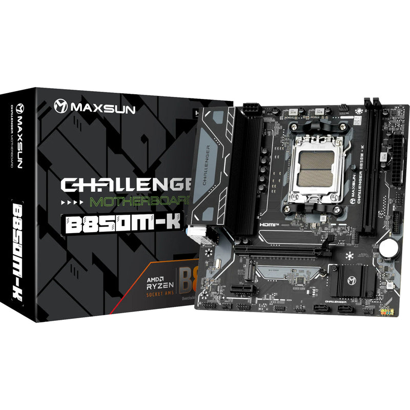 Laden Sie das Bild in Galerie -Viewer, Maxsun ms-challenger b850m-k socket am5 moederbord (zwart, raid, gb-lan, sound, µatx)