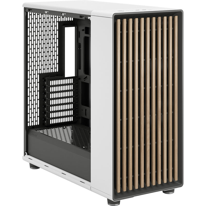 Cargue la imagen en el visor de la galería, Fractal design north xl rc chalk white tg clear midi tower behuizing (wit houtkleur | 2x usb-a | 1x usb-c | tempered glass)