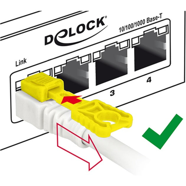 Chargez l'image dans la visionneuse de la galerie, Delock netwerkkabel rj-45 secure met cat.6a (wit, 85335, 5 meter)