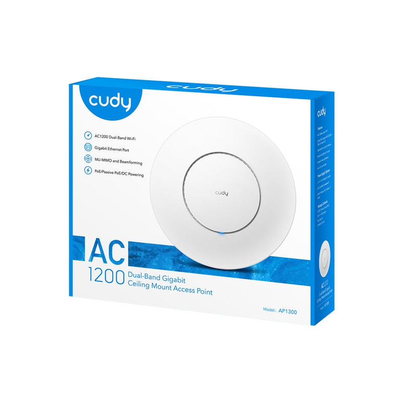 Load image into Gallery viewer, Cudy ac1200 wi-fi gigabit access point (wit, mesh)