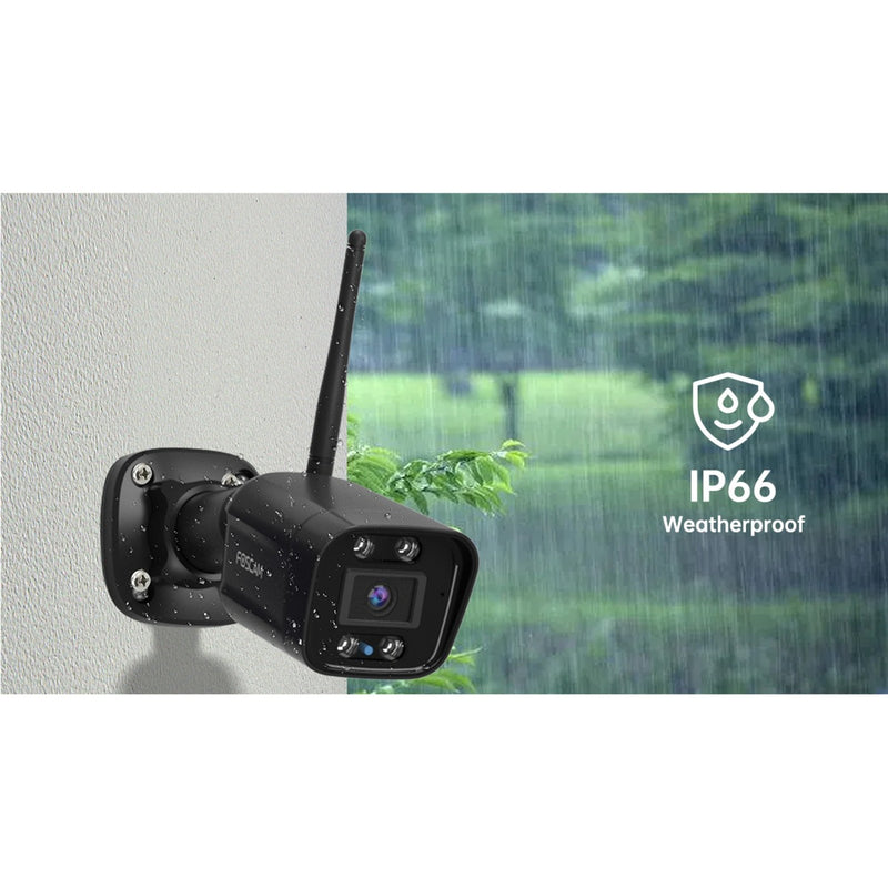 Load image into Gallery viewer, Foscam v8p, 4k 8mp dual-band wifi beveiligingscamera (zwart, met geluid- en lichtalarm)