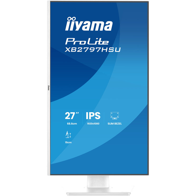 Load image into Gallery viewer, Iiyama prolite xb2797hsu-w1 27 monitor (wit (mat), 120 hz, hdmi, displayport, usb, audio)