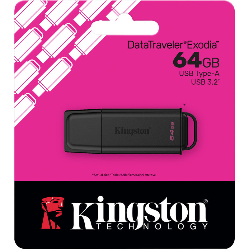 Chargez l'image dans la visionneuse de la galerie, Kingston datatraveler exodia 64 gb usb-stick (zwart, usb-a 3.2 gen 1 (5 gbit s))