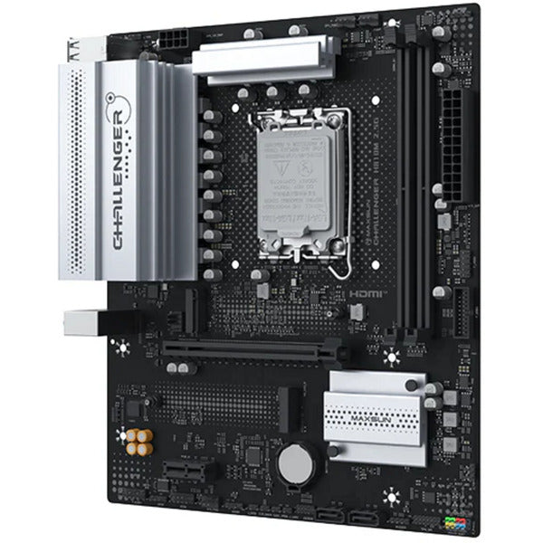 Afbeelding laden in galerijviewer, Maxsun ms-challenger h810m 2.5g socket 1851 moederbord (zwart, 2.5 gb-lan, sound, µatx)