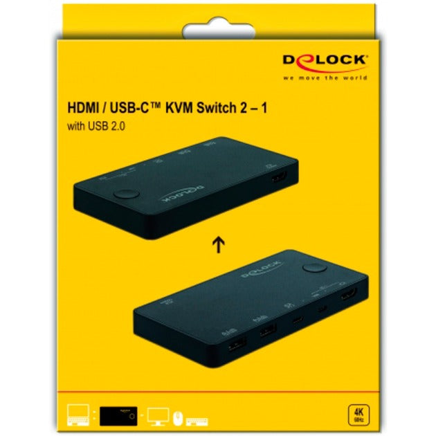 Load image into Gallery viewer, Delock hdmi usb-c kvm switch 4k 60 hz met usb 2.0 kvm-switch