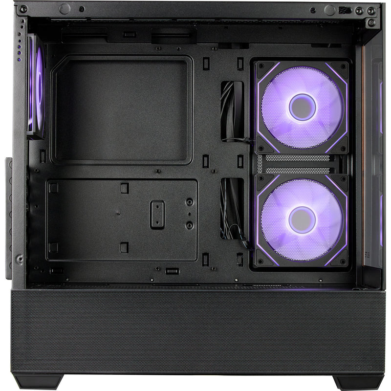 Load image into Gallery viewer, Cooler master elite 690 wood midi tower behuizing (zwart houtkleur | 2x usb-a | 1x usb-c | rgb | tempered glass)