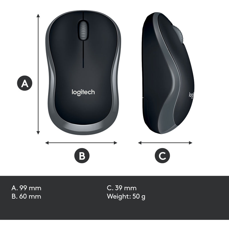 Afbeelding laden in galerijviewer, Logitech wireless mouse m185 (grijs, retail)