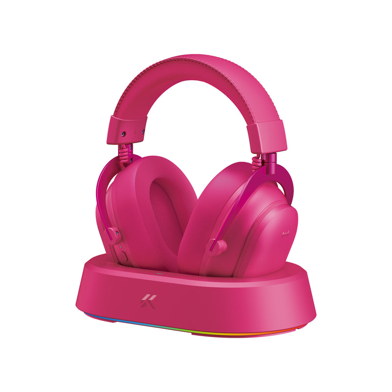 Afbeelding laden in galerijviewer, Mchose v9 turbo+ magnetic wireless over-ear gaming headset (rood, nintendo switch, playstation 4, playstation 5, mobiel, pc, 2.4g bluetooth usb)