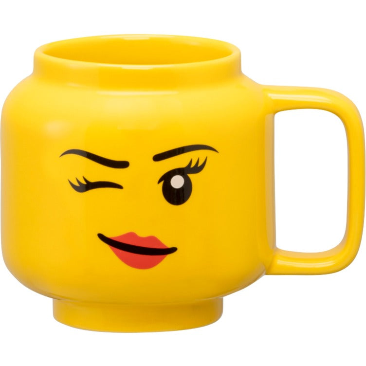 Load image into Gallery viewer, Room Copenhagen Room Copenhagen LEGO keramische mok knipogend meisjeshoofd, klei