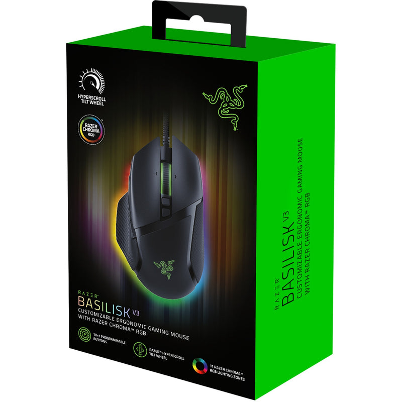 Load image into Gallery viewer, Razer basilisk v3 gaming muis (zwart, 26.000 dpi, rgb leds)
