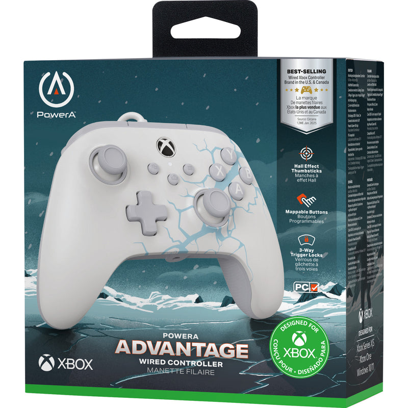 Chargez l'image dans la visionneuse de la galerie, Powera advantage controller met kabel voor de xbox series x|s - poolijs (wit blauw, xbox series x|s, xbox one, pc)