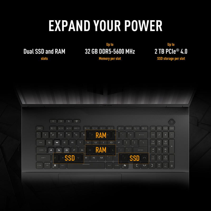 ギャラリービューアに画像をロードする, Asus tuf gaming a18 fa808up-s8011w 18 gaming laptop (zwart grijs | r7 260 | rtx 5070 | 16 gb | 1 tb ssd)