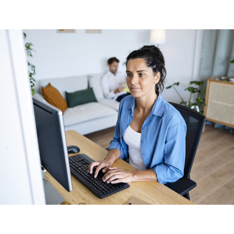 Load image into Gallery viewer, Trust trezo comfort draadloze toetsenbord- en muisset desktopset (zwart, us lay-out (qwerty), 100%)