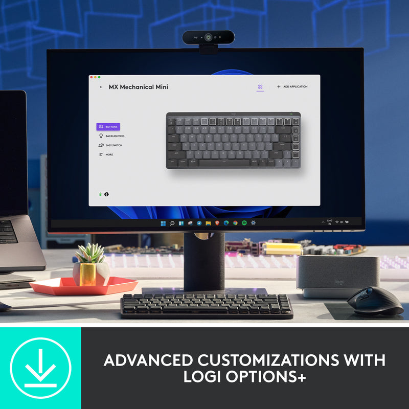 Load image into Gallery viewer, Logitech mx mechanical mini toetsenbord (zwart, us-international lay-out (qwerty), gl tactile, 80% (tkl), bluetooth)