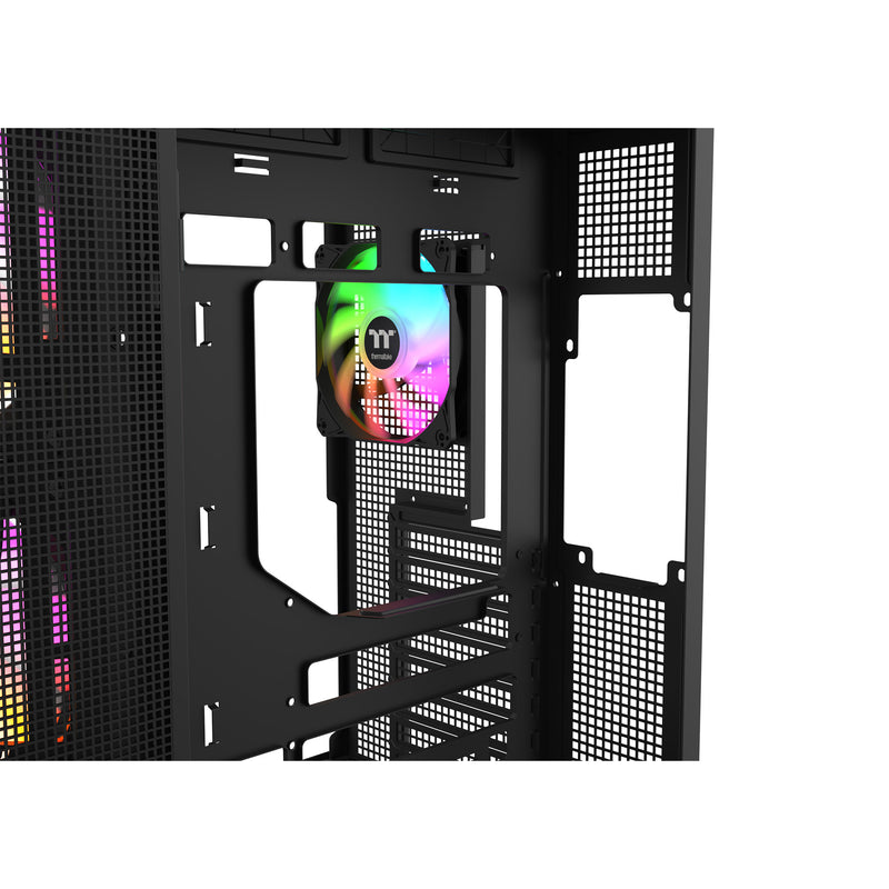 Load image into Gallery viewer, Thermaltake view 380 xl ws argb midi tower behuizing (zwart houtkleur | 2x usb-a | 1x usb-c | rgb | tempered glass)