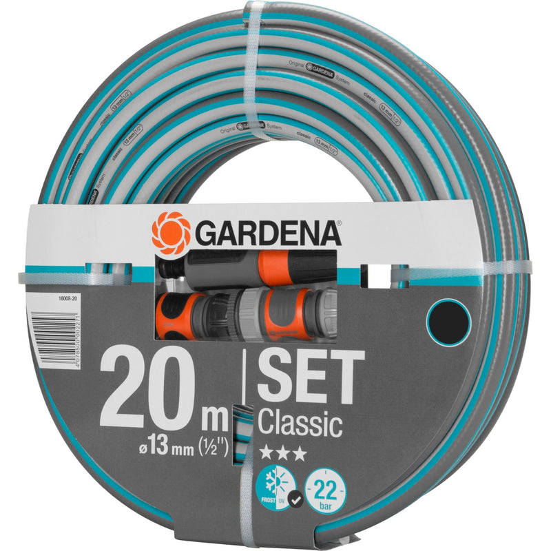 Load image into Gallery viewer, Gardena classic slang 13 mm (1 2 ), met accessoires (grijs turquoise, 18008-20, 20 m)