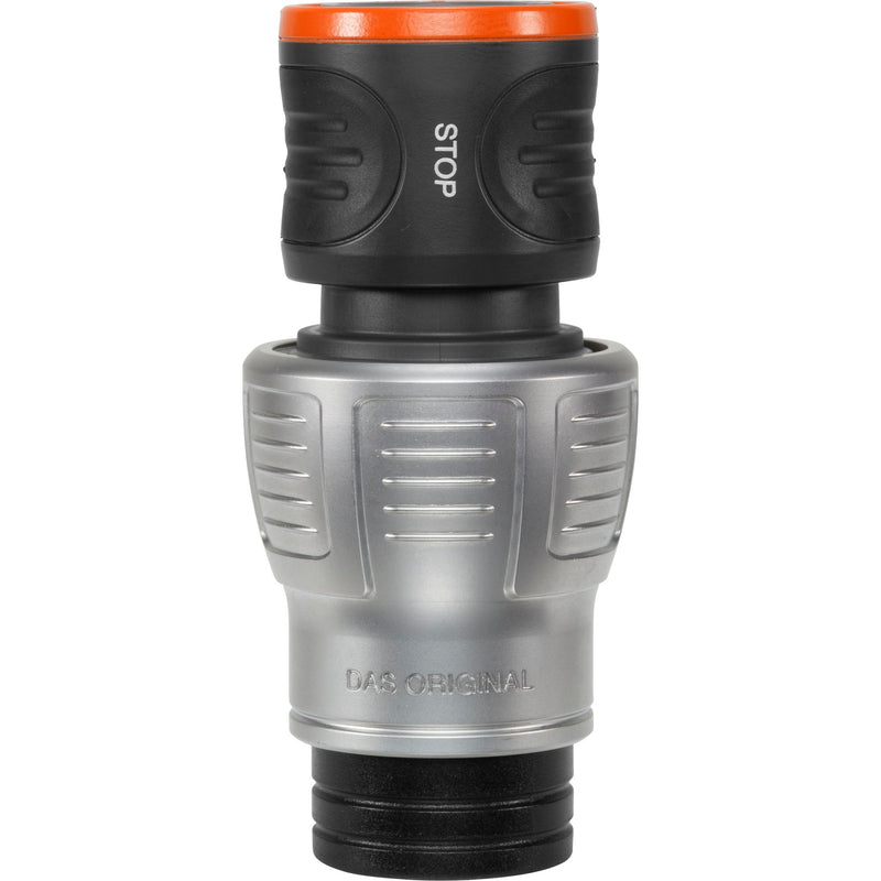 Load image into Gallery viewer, Gardena premium waterstop 19 mm (3 4 ) slangstuk (grijs zilver, 18254-20)