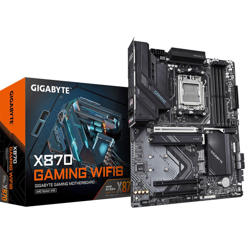 Load image into Gallery viewer, Gigabyte x870 gaming wifi6 socket am5 moederbord (zwart grijs, raid, 2.5gb-lan, wi-fi 6, bt, sound, atx)