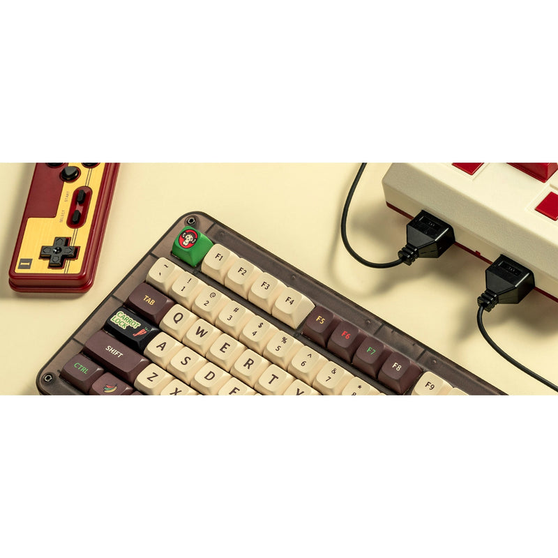 Laden Sie das Bild in Galerie -Viewer, Iqunix zx75 happy ape wireless mechanical keyboard (bruin, us lay-out (qwerty), ttc holy panda, 75%, rgb leds, hot-swappable, double-shot pbt, 2.4ghz | bluetooth 5.1 | usb-c)