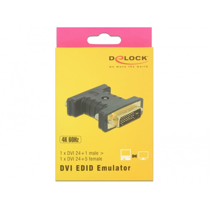 Load image into Gallery viewer, Delock dvi 24+1 male naar dvi 24+5 female adapter (zwart)
