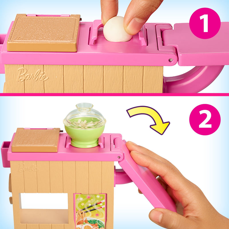 Load image into Gallery viewer, Barbie noodle bar speelset en pop