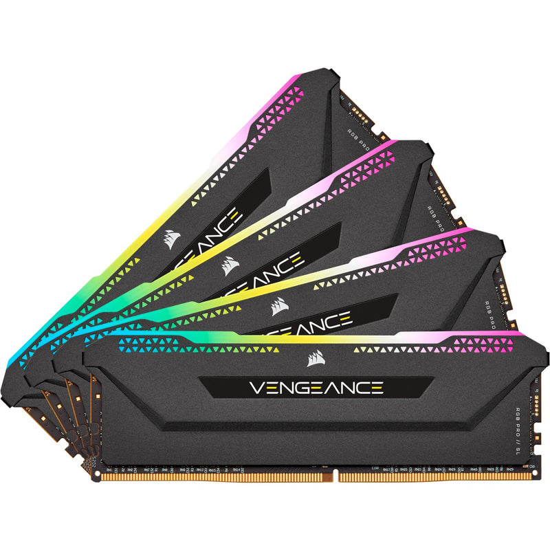 Load image into Gallery viewer, Corsair 64 gb ddr4-3200 (4x 16 gb) quad-kit werkgeheugen (cmh64gx4m4e3200c16, vengeance rgb pro sl, xmp)