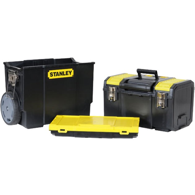 Laden Sie das Bild in Galerie -Viewer, Stanley mobile work center 3in1 gereedschapskist (zwart geel)