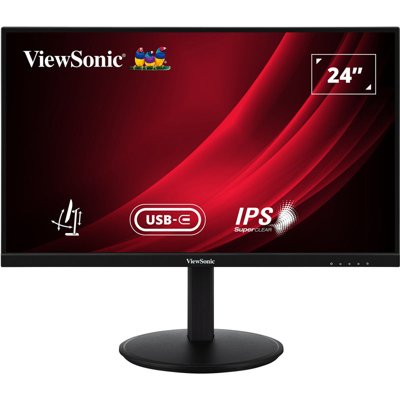 Chargez l'image dans la visionneuse de la galerie, Viewsonic vg2409-mhdu-2 24 monitor (zwart, 1x hdmi, 1x displayport, usb-c, usb-a, usb-b,100 hz)