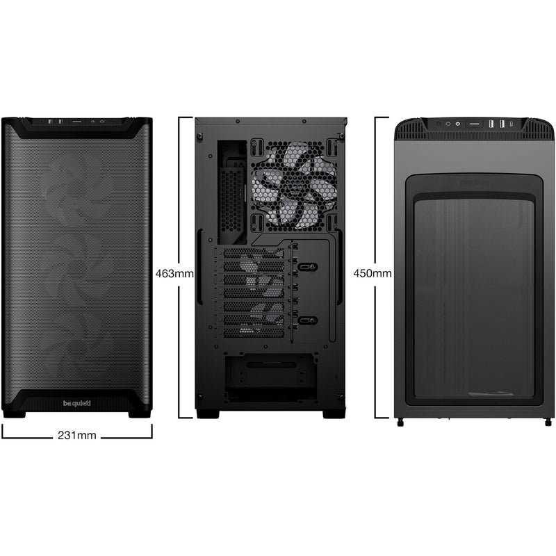 Load image into Gallery viewer, Be quiet! pure base 501 lx midi tower behuizing (zwart | 2x usb-a | 1x usb-c | rgb | tempered glass)