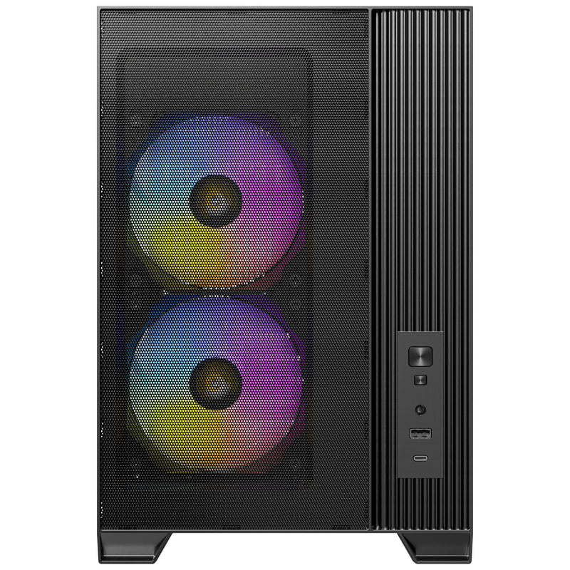 ギャラリービューアに画像をロードする, Antec flux m mini tower behuizing (zwart | 1x usb-a | 1x usb-c | tempered glass)