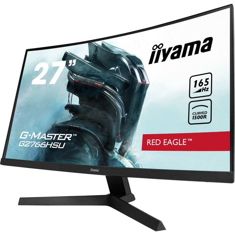 Load image into Gallery viewer, Iiyama g-master red eagle g2766hsu-b1 27 curved gaming monitor (zwart, 2x hdmi, displayport, 2x usb-a, usb-b, 165 hz)